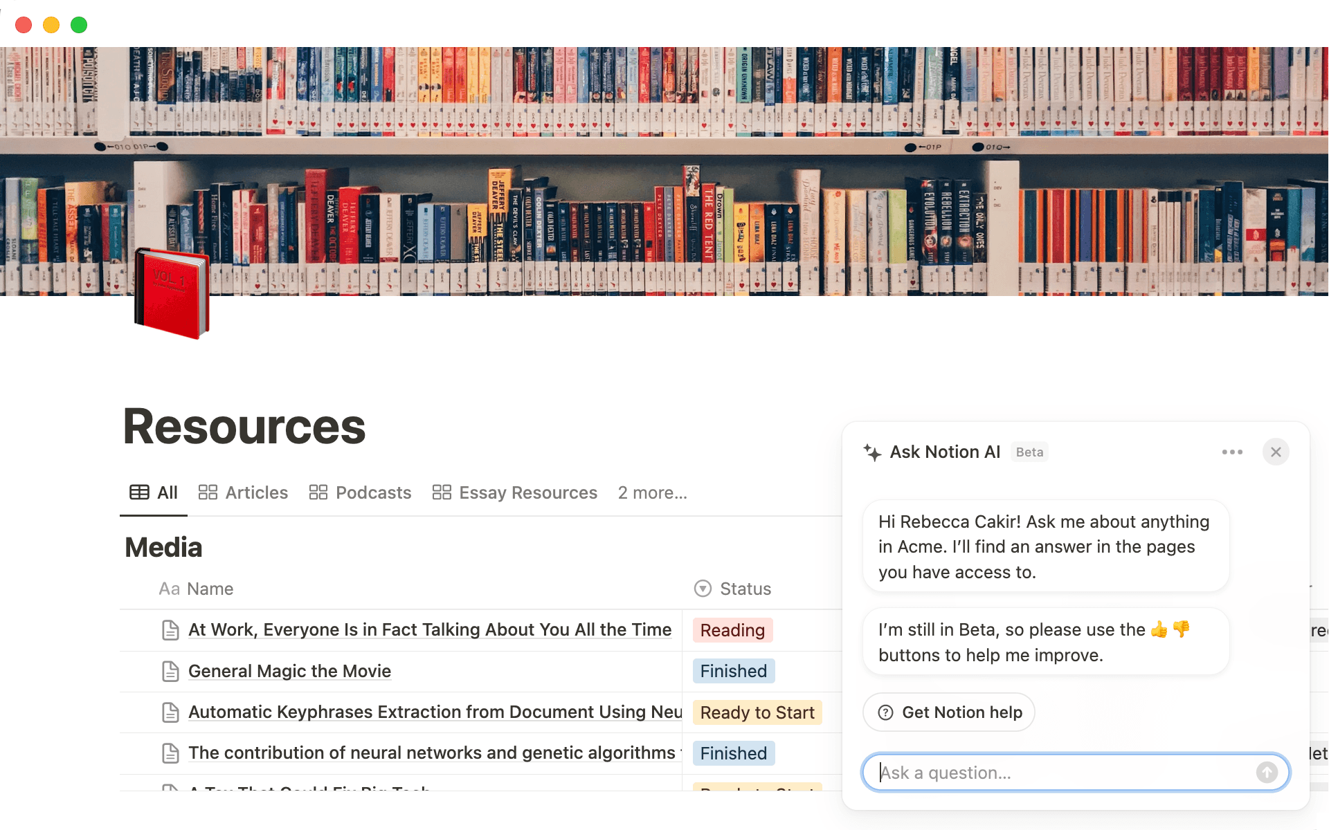 Klicke unten rechts auf das Glitzer-Icon, um Q&A zu öffnen. Alternativ lässt sich Q&A auch über das Suchmenü aufrufen.