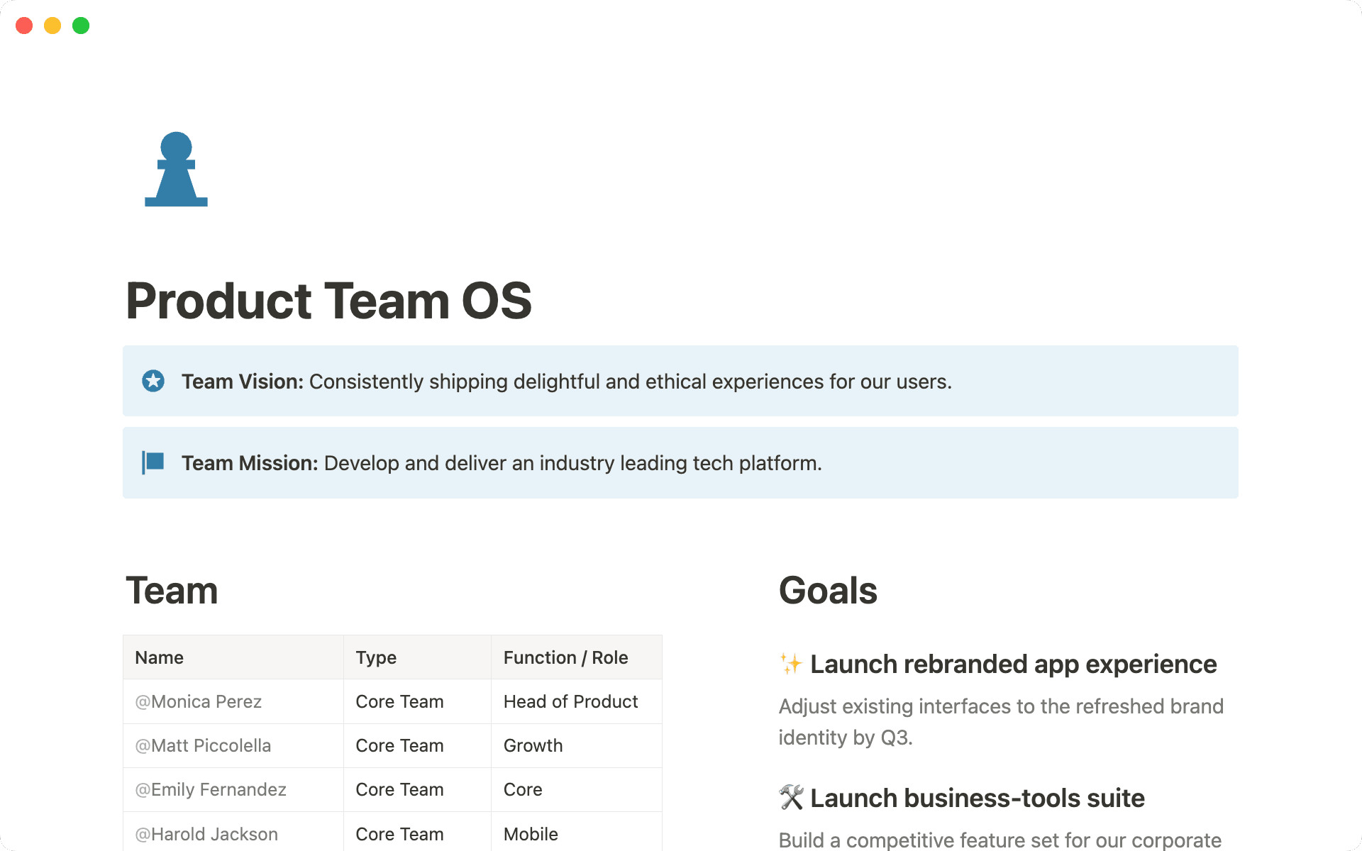 Utiliza una página de inicio del equipo para agrupar la información más importante de tu equipo y compartirla con colaboradores de distintas funciones.