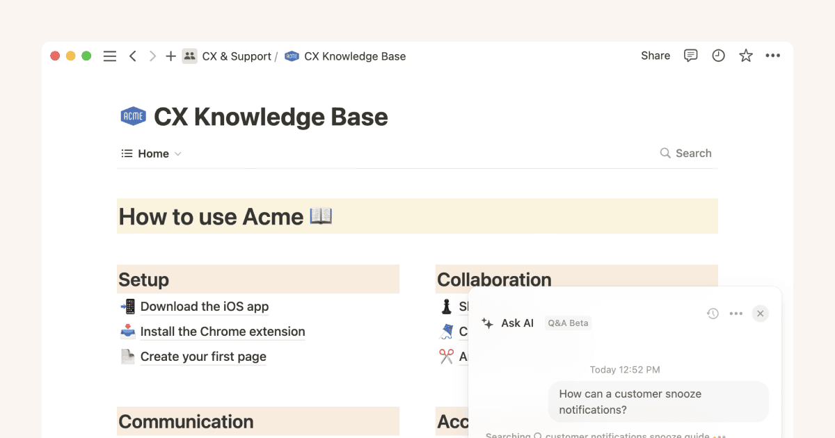 Verwende die Notion-KI, um Teams ein perfektes ausgelagertes Gedächtnis zu geben und Zeit zu sparen