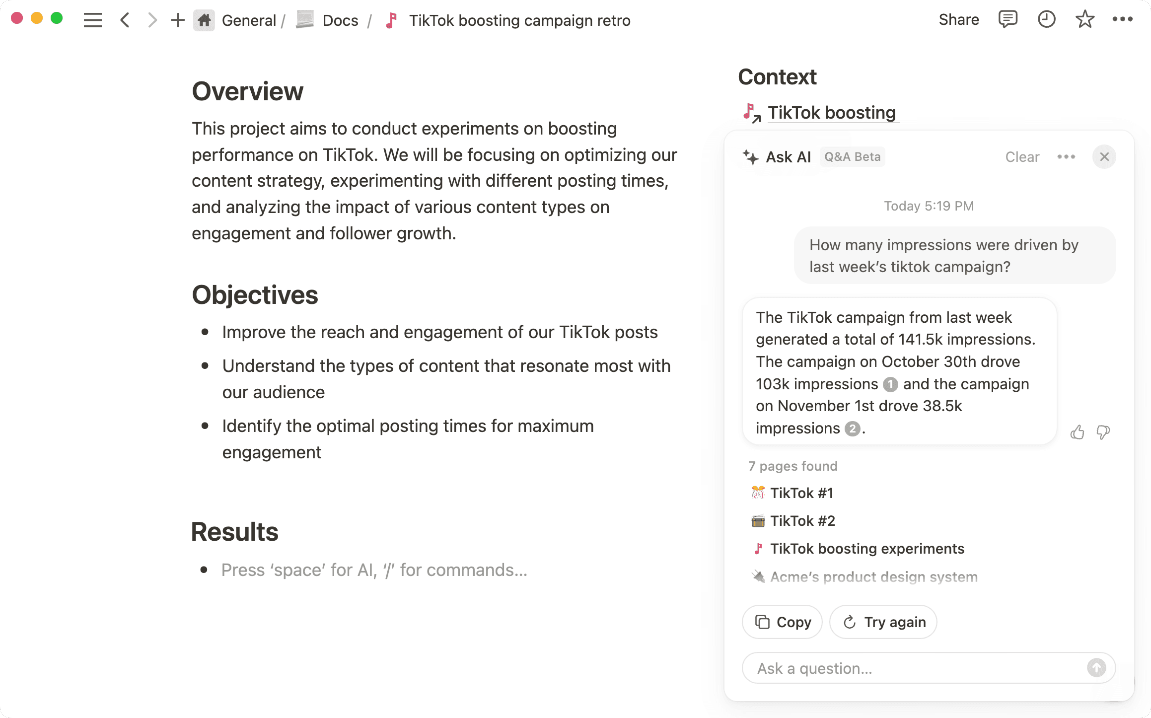 Rufe mithilfe einer zeitgebundenen Anfrage im Handumdrehen hilfreiche Kampagnendaten auf.
