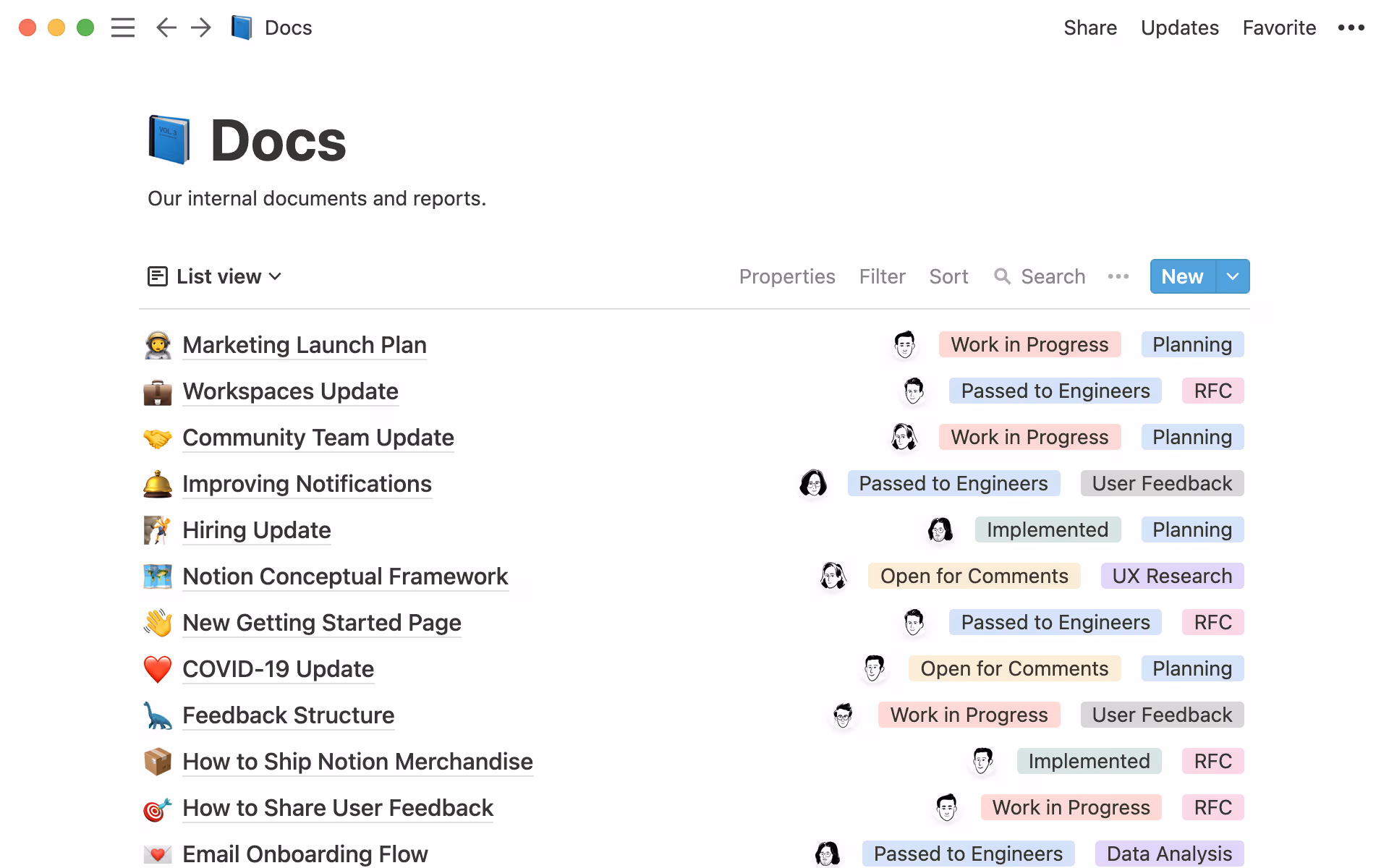 Our company-wide docs database.