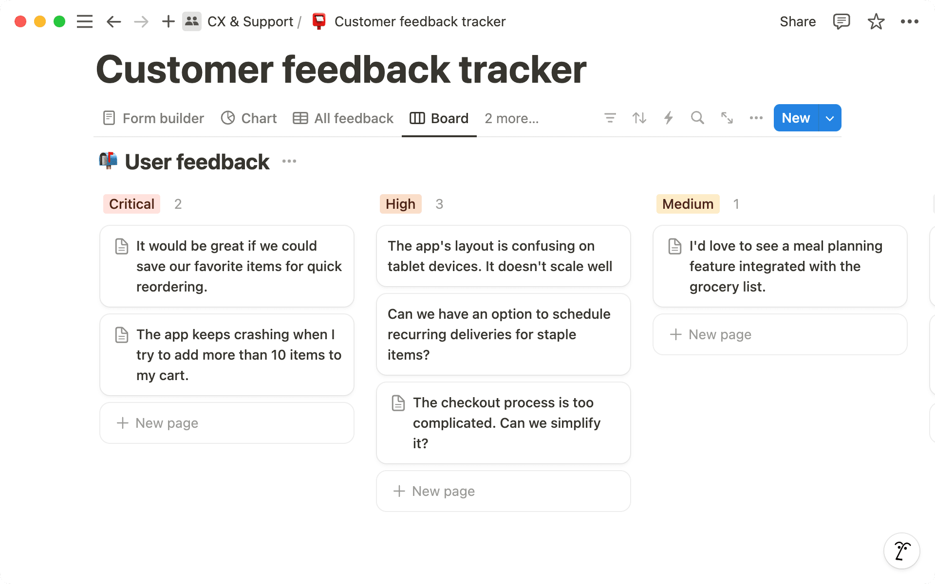 Erstelle eine Board-Ansicht, indem du auf das Drei-Punkte-Menü neben deinen Datenbankansichten klickst
