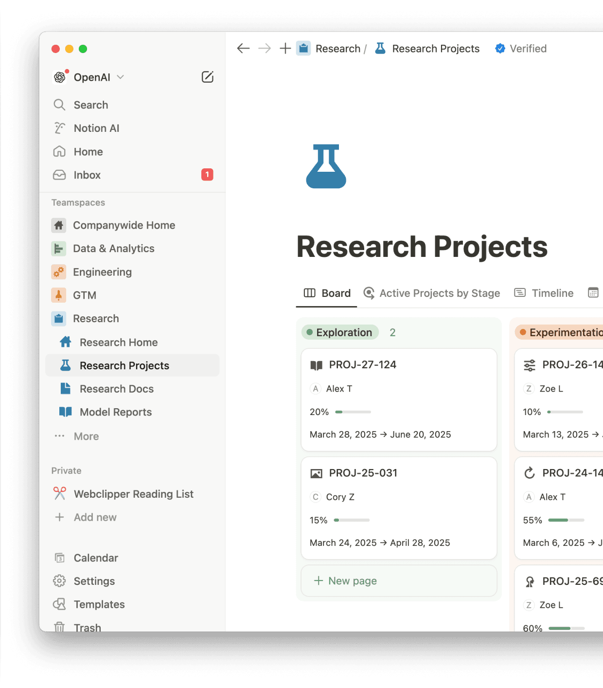 “Notion se volvió clave en todo nuestro flujo de investigación y desarrollo de productos, tanto para hacer reuniones diarias y programar como para lanzar e iterar nuevos modelos más rápido”, afirma Karina Nguyen del equipo de Investigación de OpenAI.
