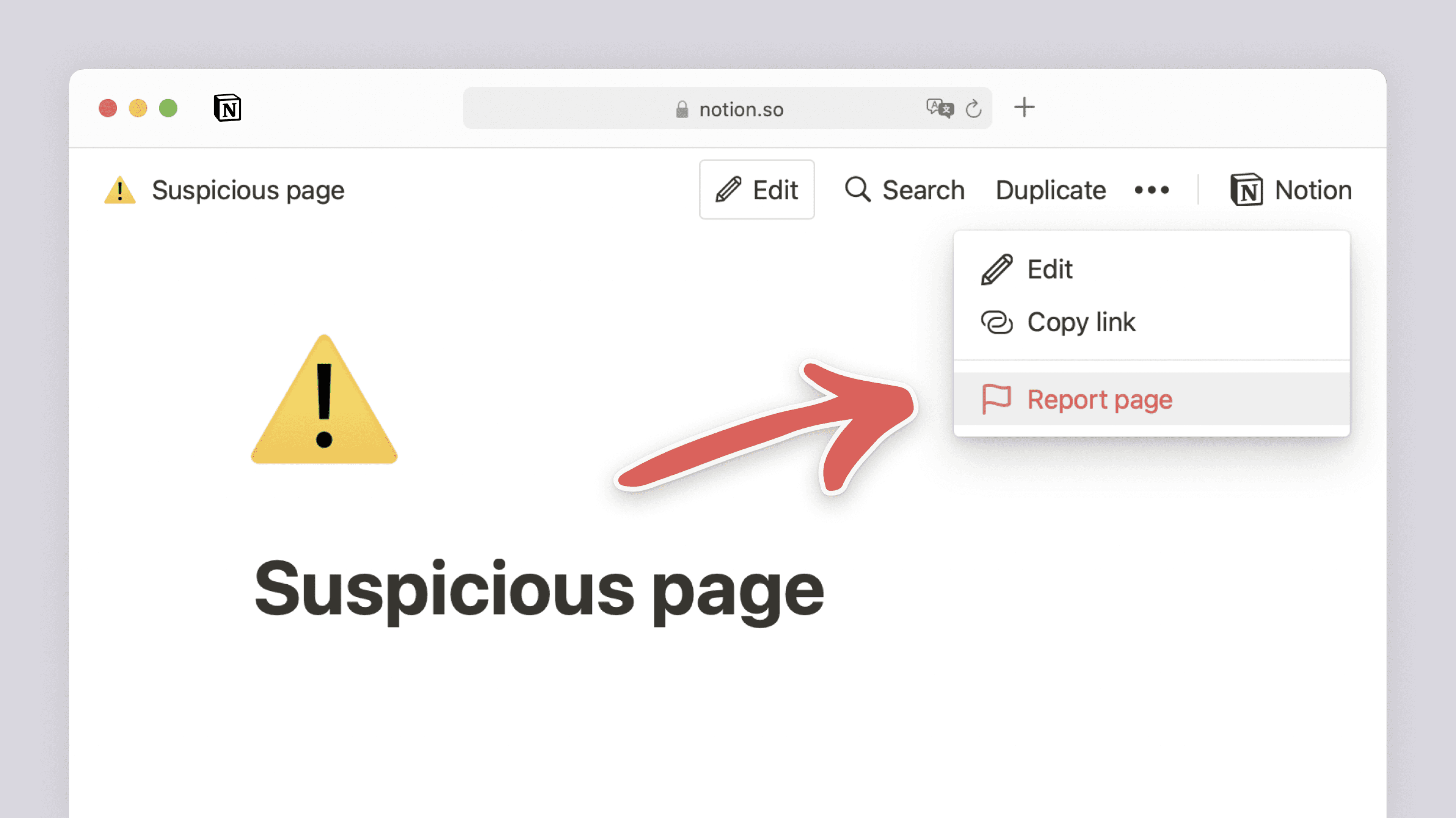 Unangemessene Inhalte melden - Hero
