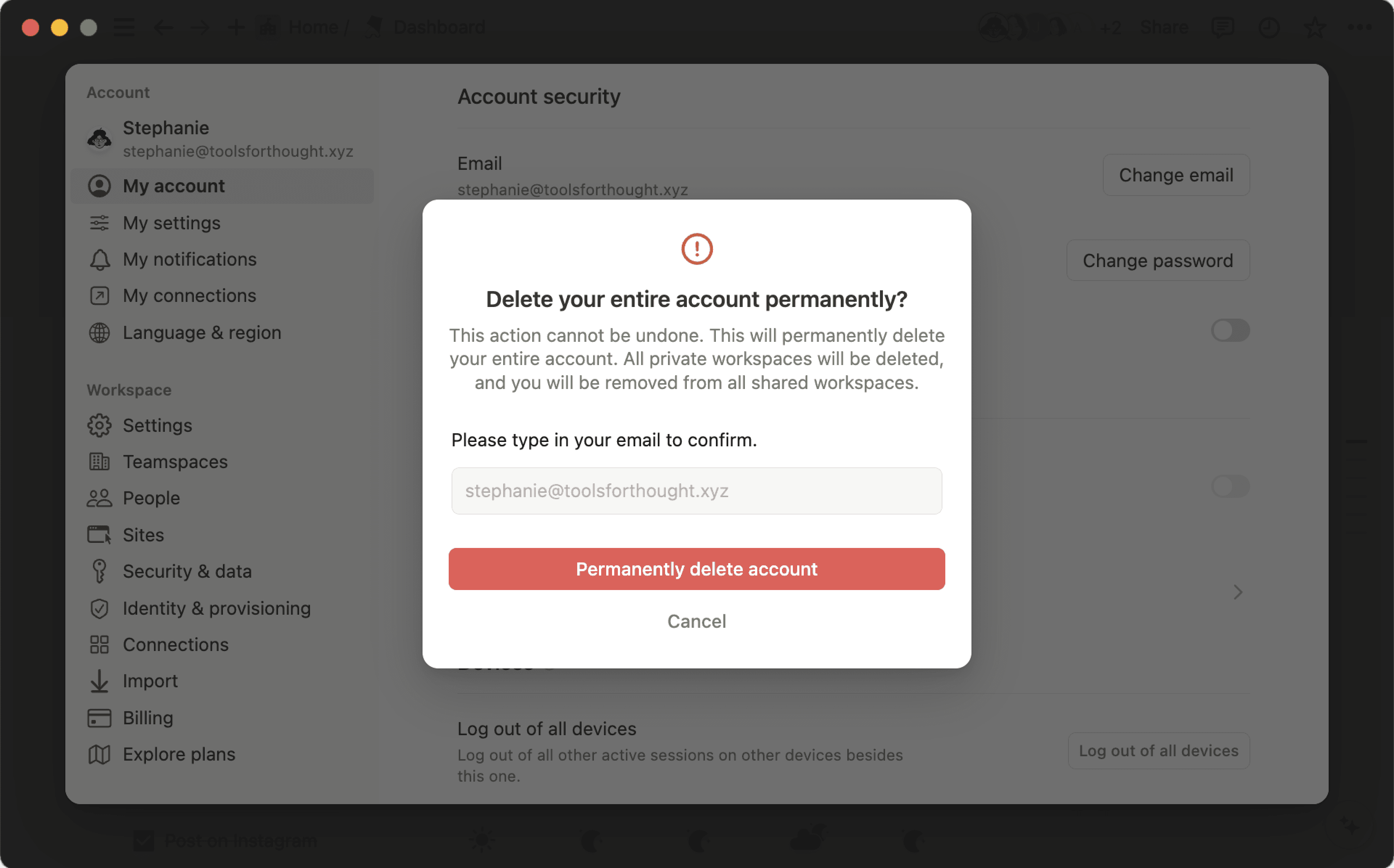 Konto löschen – Konto löschen
